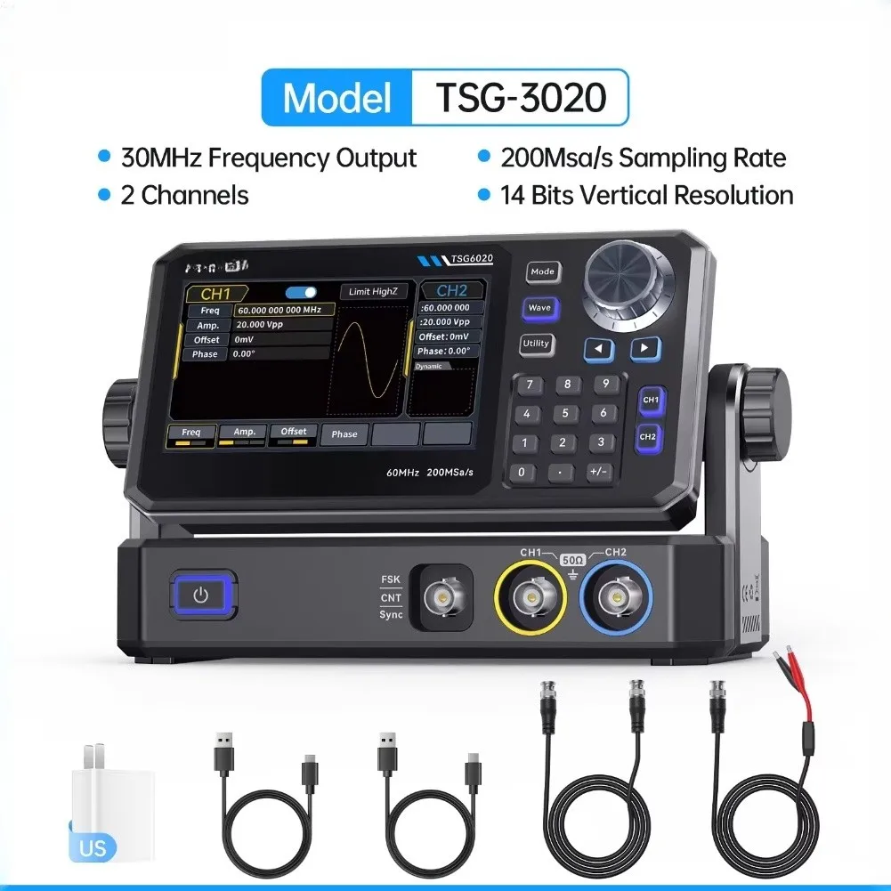 TSG3020 Dual Channel Function  - Function Arbitrary Waveform Generator ulasan dan harga