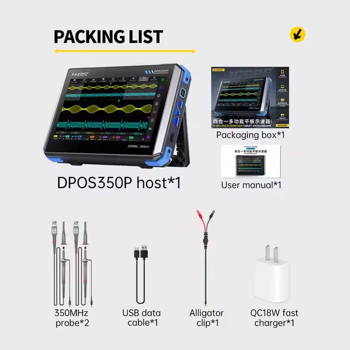 FNIRSI DPOS350P 4-IN-1 350MHz  - Signal Generator Spectrum Analyzer ulasan dan harga